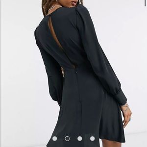 Topshop twist neck mini dress